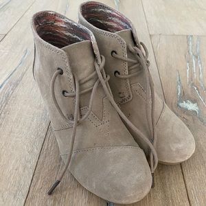 Tom’s booties. Worn once